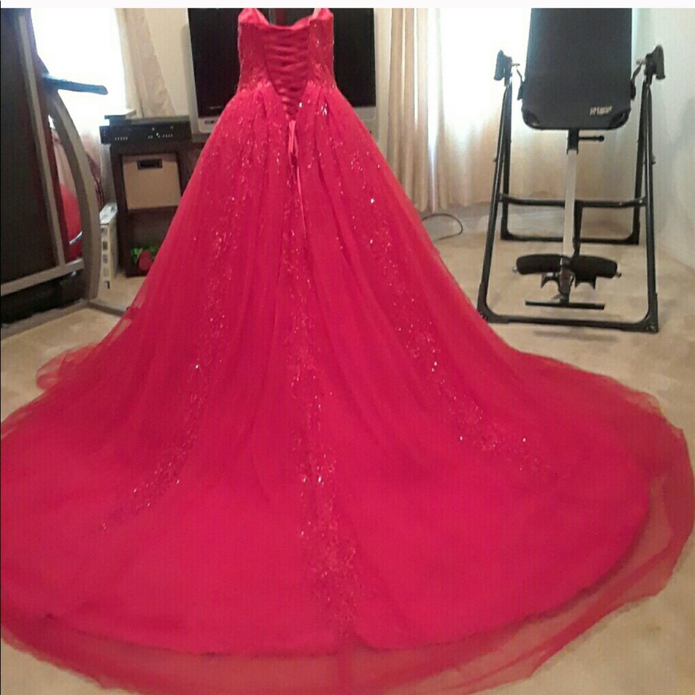 Prom dress red gown